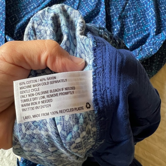 Knox Rose Blue Geometric Wide-Leg Pants - Picture 6 of 8